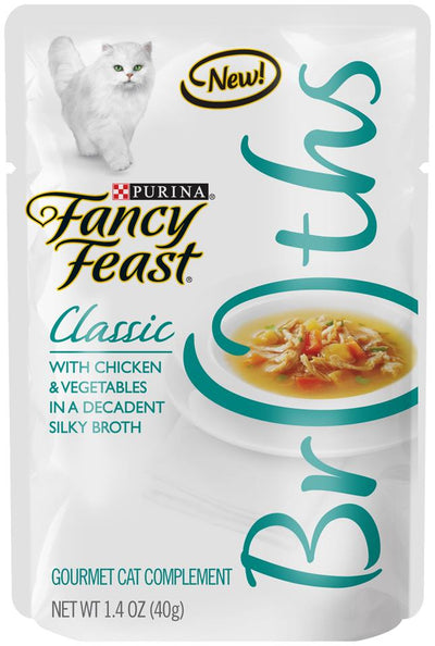 Fancy Feast Broths Chicken & Vegetable Cat 1.4 oz / 16 ct