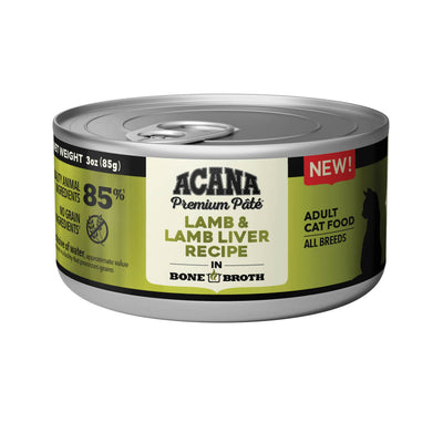 Acana Premium Pùté Canned Cat Food Lamb & Lamb Liver 24ea/3 oz 064992719302