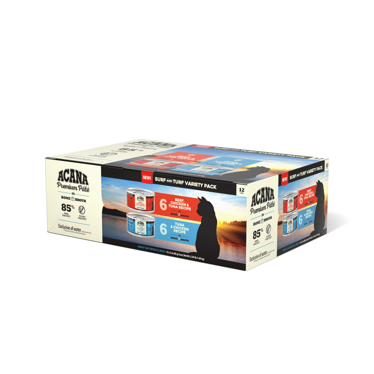 Acana Premium Pâté Canned Cat Food Variety Pack (Surf & Turf) 2ea/3 oz 064992724238