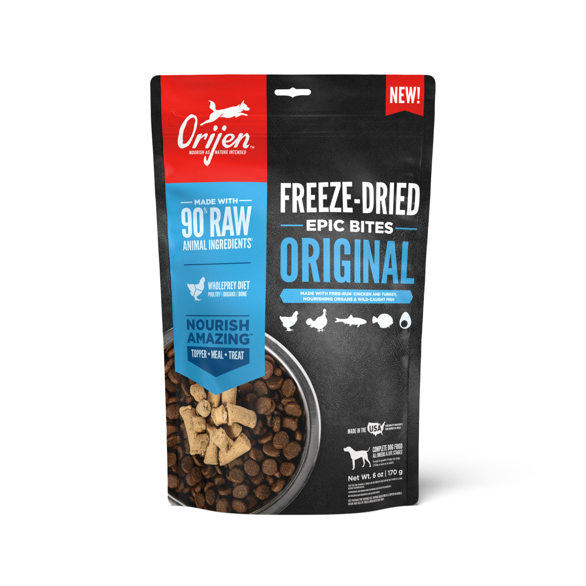 Orijen Epic Bites Freeze-Dried Dog Food Original 6 oz 064992724184