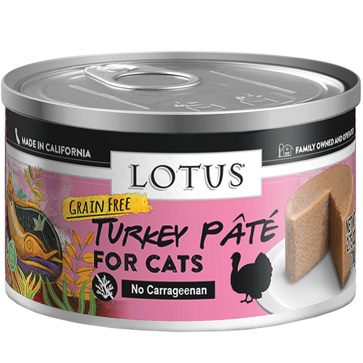 Lotus Cat Grain Free Turkey Pate 2.75oz 24 Pack {L+x}