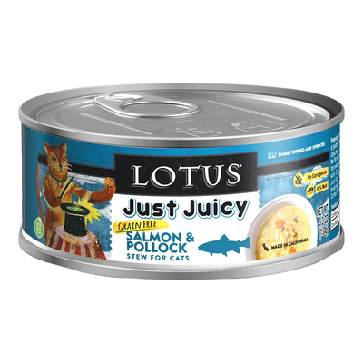 Lotus Cat Juicy Salmon Pollock 5.3oz / 24pk {L+x}