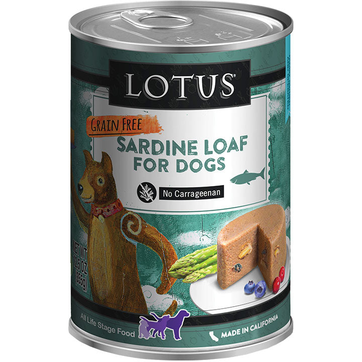 Lotus Dog Grain Free Loaf Sardine 12.5oz/ 12pk {L+x} C=12