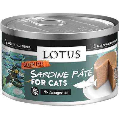 Lotus Cat Pate Grain Free Sardine 2.75oz / 24 pk {L+x}
