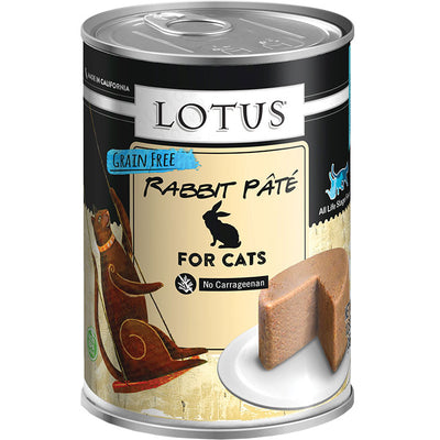 Lotus Cat Pate Grain Free Rabbit 12.5oz / 12 pk {L+x}