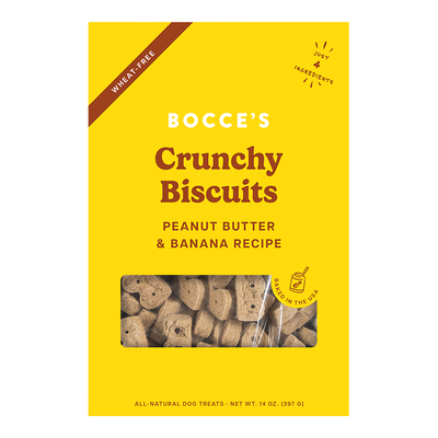 Bocce's Bakery Peanut Butter And Banana Dog Biscuits-14oz {L+x}