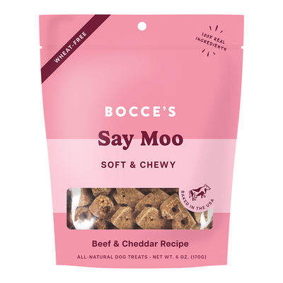 Bocces Dog Soft Chew Say Moooo 6oz{L+x}