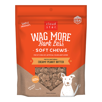 Cloud Star Wag More Bark Less Grain Free Soft & Chewy: Peanut Butter - 20 oz bag {L+1x}