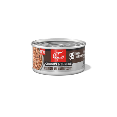 Orijen Chunks & Shreds Canned Cat Food Regional Red Entrée 24ea/3 oz 064992724573