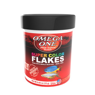 Omega One Super Color Flakes Fish Food .42 oz 698220912816