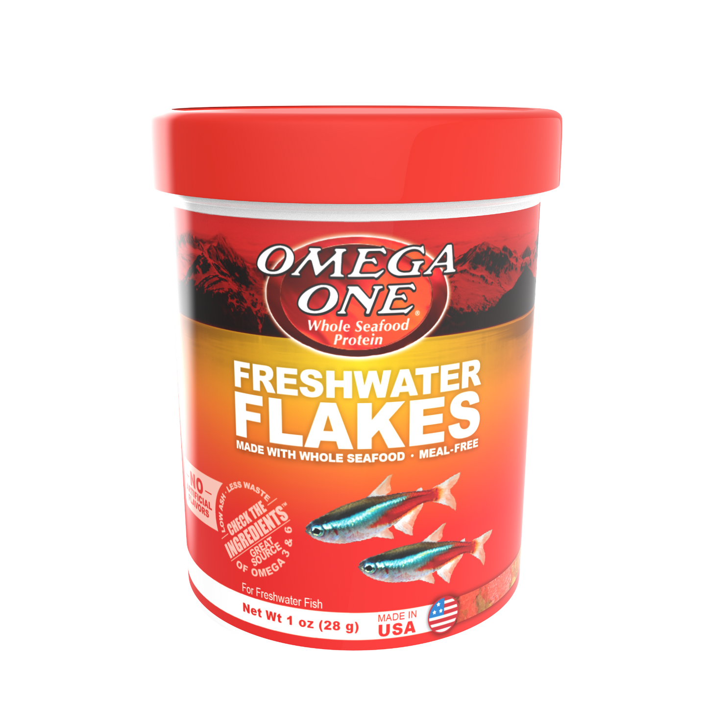 Omega One Freshwater Flakes Fish Food 1 oz 698220013117