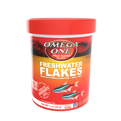 Omega One Freshwater Flakes Fish Food 1 oz 698220013117