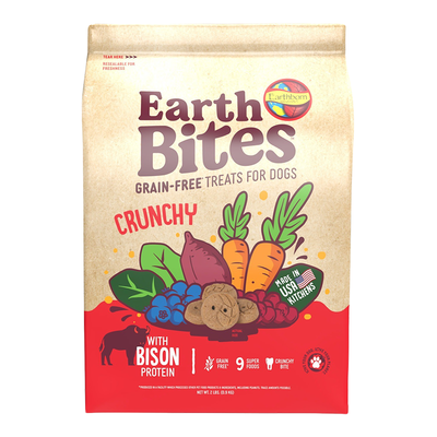 Earthborn Holistic EarthBites Bison Flavor Crunchy Dog Treats, 2-lb