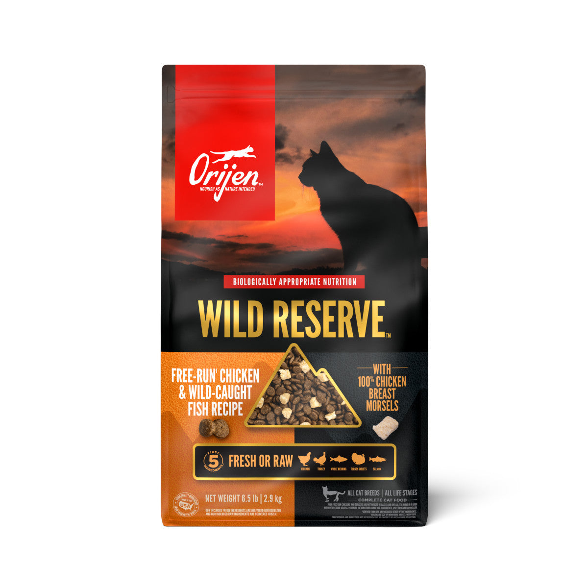 Orijen Wild Reserve Dry Cat Food Free-Run Chicken & Wild-Caught Fish 6.5 lb 064992726355