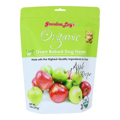 Grandma Lucy's Organic Apple Oven Baked Dog Treats-14-oz