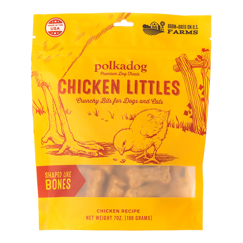 Polka Dog Bakery Dog Chicken Little Bones 8oz {L+x}