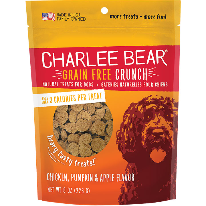 Charlee Bear Grain Free Bear Crunch Chicken Pumpkin Apple 8z {L+x}