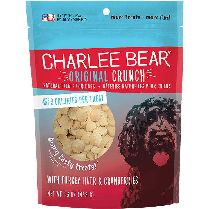 Charlee Bear Turkey Liver & Cranberry Dog Treats 16oz. {L+x}