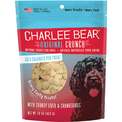 Charlee Bear Turkey Liver & Cranberry Dog Treats 16oz. {L+x}