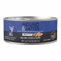 Hound & Gatos Cat Grain Free Lamb Chicken & Salmon 5.5oz 24 Pack {L+}