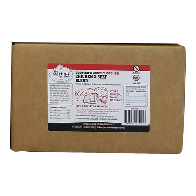My Perfect Pet Dog Frozen Boomer's Chicken & Beef Blend 15lb / 30 ct