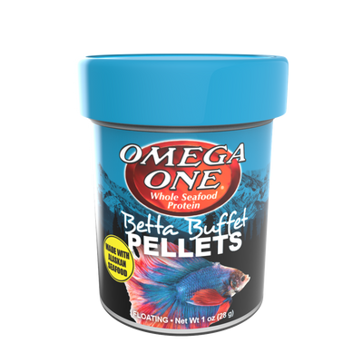 Omega One Betta Buffet Floating Pellet Fish Food 1 oz 698220023710