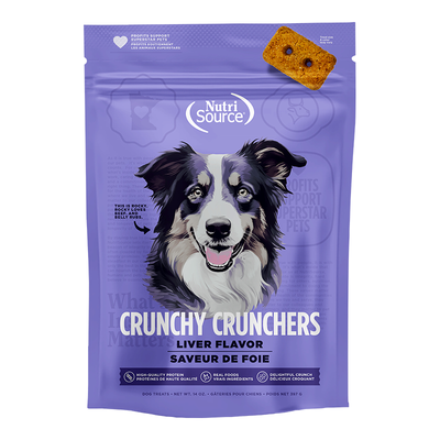 Nutrisource Dog Grain Free Crunchy Crunchers Liver 14oz {L+1x}