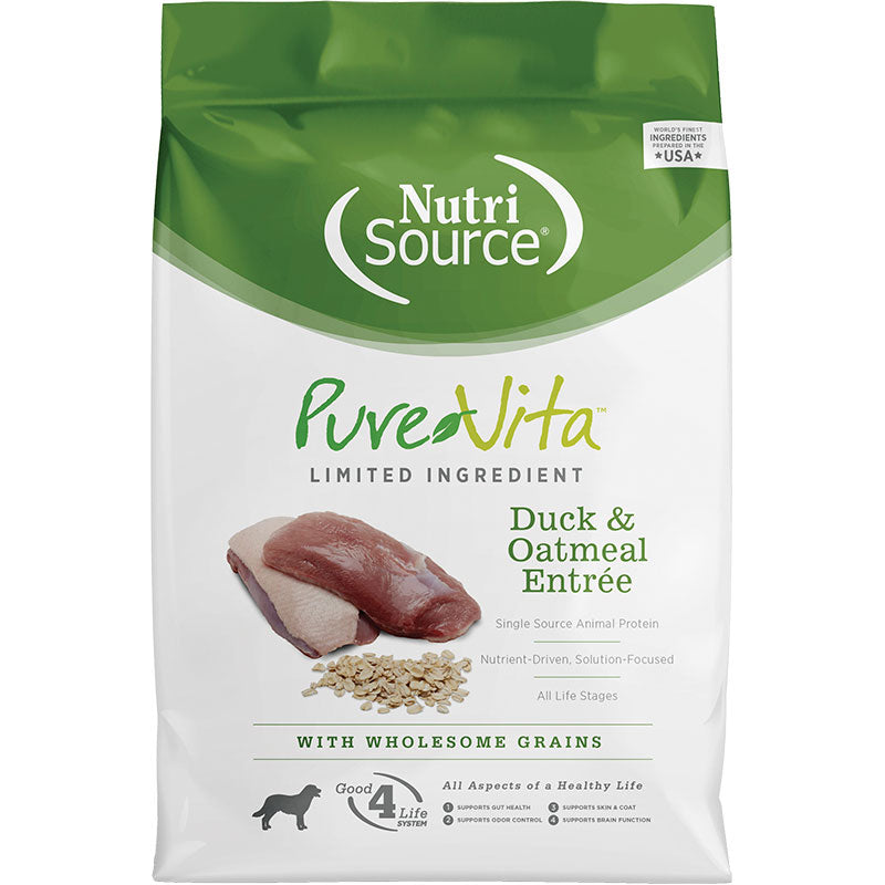 NutriSource Pure Vita Duck / Oatmeal 4lb {L-1x}