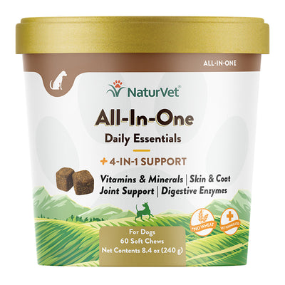 Naturvet Dog All-in-one Soft Chew 60 Count