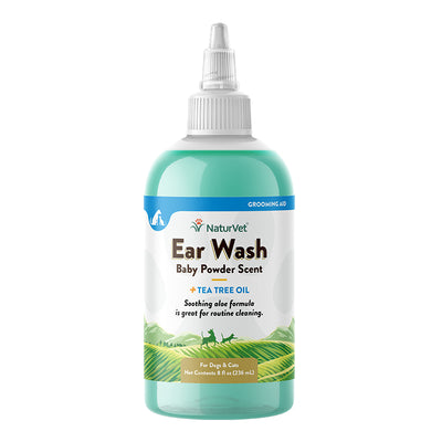 NaturVet Ear Wash with Tea Tree Oil 8 fl oz