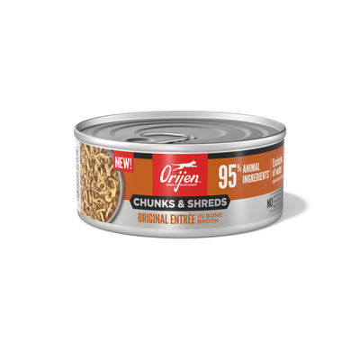 Orijen Chunks & Shreds Canned Cat Food Original Entrée 12ea/5.5 oz 064992726171