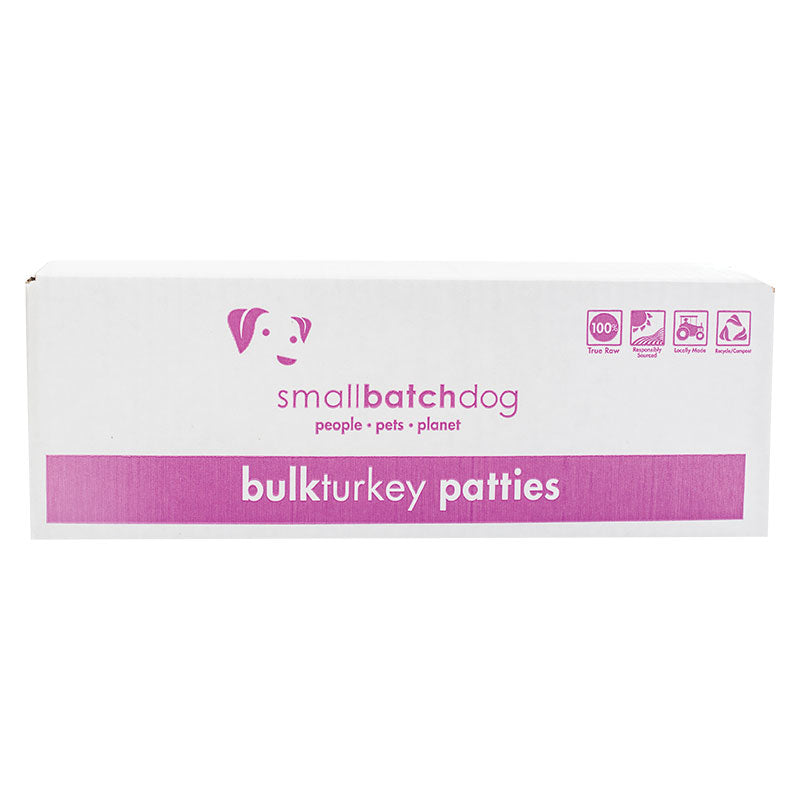 smallbatch Dog Frozen Patties - Turkey 18lb {L-x} SD-5