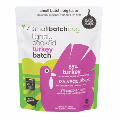 SmallBatch Dog Frozen Lightly Cooked Turkey - 5Lb SD-5