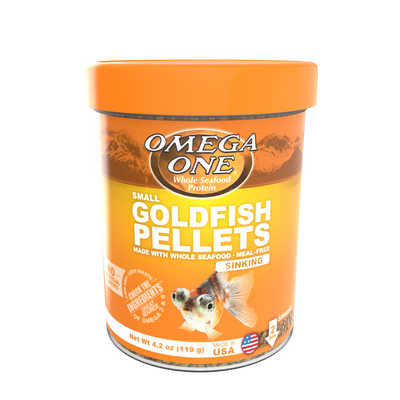 Omega One Goldfish Sinking Pellet Fish Food Small Pellets 4.2 oz 698220023611