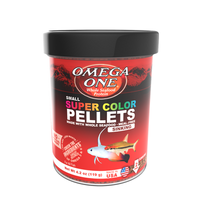 Omega One Super Color Sinking Pellet Fish Food Small Pellets 4.2 oz 698220833814