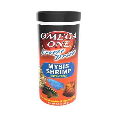 Omega One Freeze Dried Mysis Shrimp Fish Food 1.5 oz 698220004511