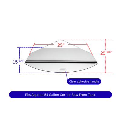 Aqueon 54 Gallon Corner Tank Lid Dimension