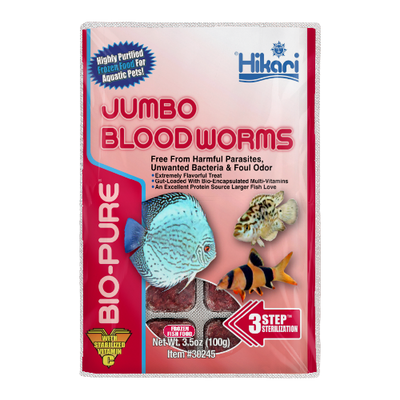 Hikari Jumbo Bloodworm Frozen Fish Food 3.5 oz SD-5