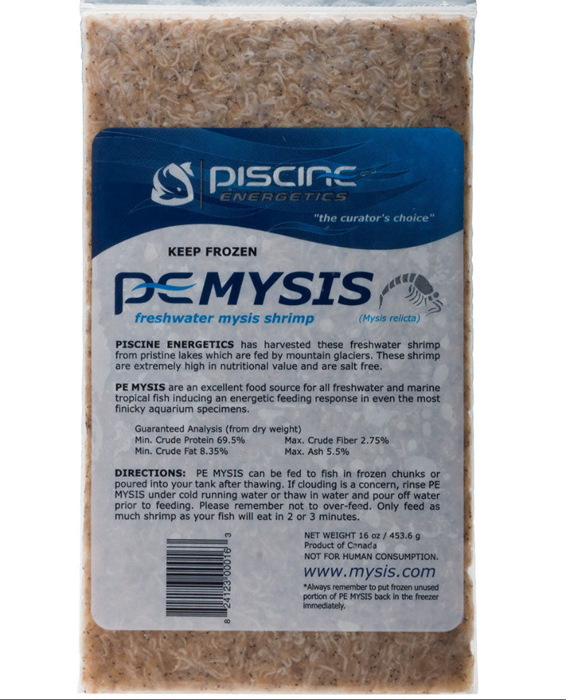 Piscine Energetics Mysis Frozen Fish Food 16 oz SD-5