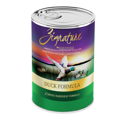 Zignature Duck Formula Dog Food 12/13 oz