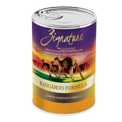 Zignature Kangaroo Formula Dog Food 12/13 oz