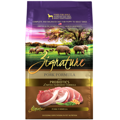 Zignature Pork Formula Dog Food 25 lb