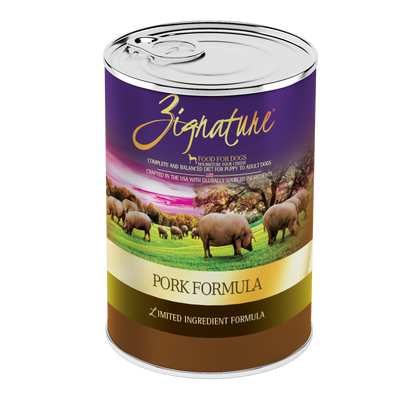 Zignature Pork Formula Dog Food 12/13 oz