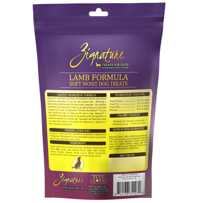 Zignature Lamb Soft Moist Treats For Dog 4 oz
