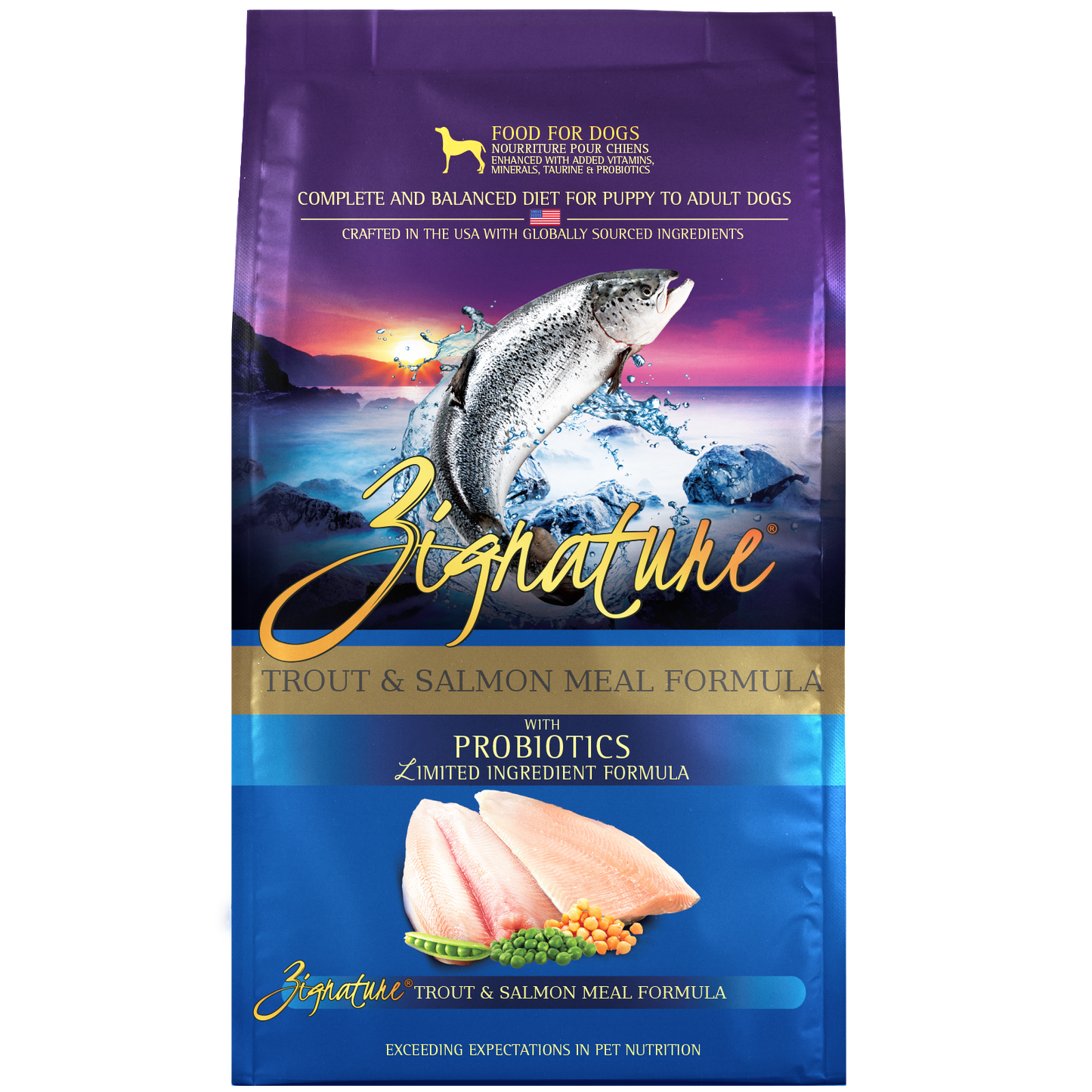 Zignature Trout & Salmon Meal Formula Dog Food 4 lb