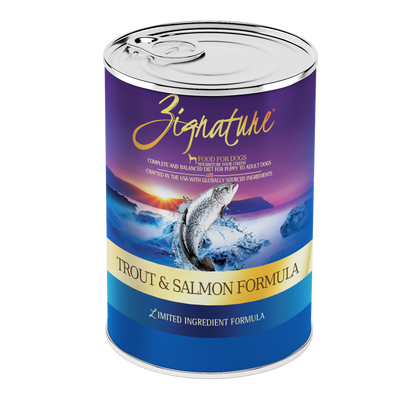 Zignature Trout & Salmon Formula Dog Food 12/13 oz