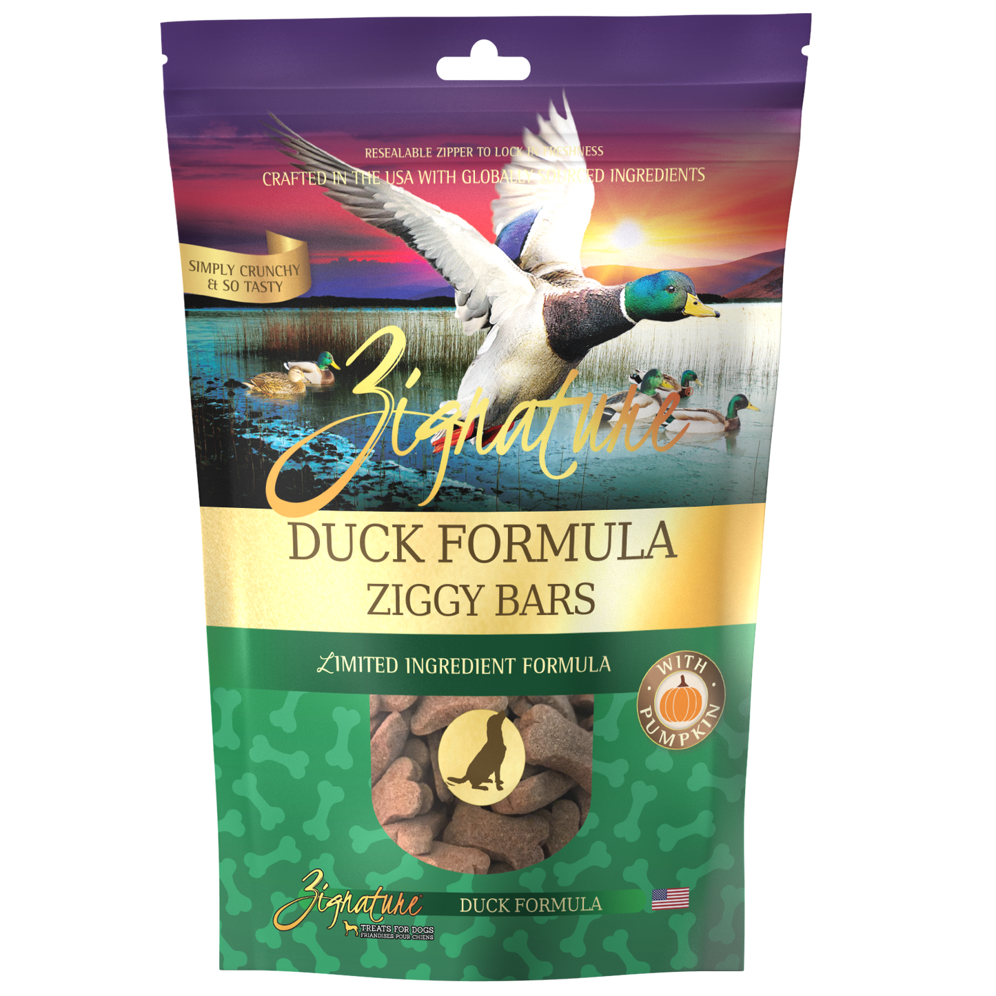 Zignature Duck Formula Biscuit Treats for Dog 12 oz