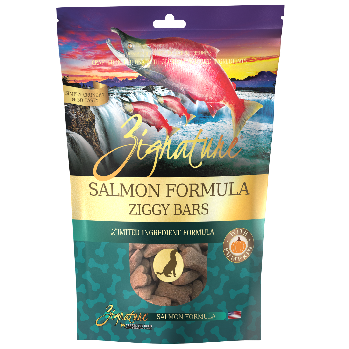 Zignature Salmon Formula Biscuit Treats for Dog 12 oz