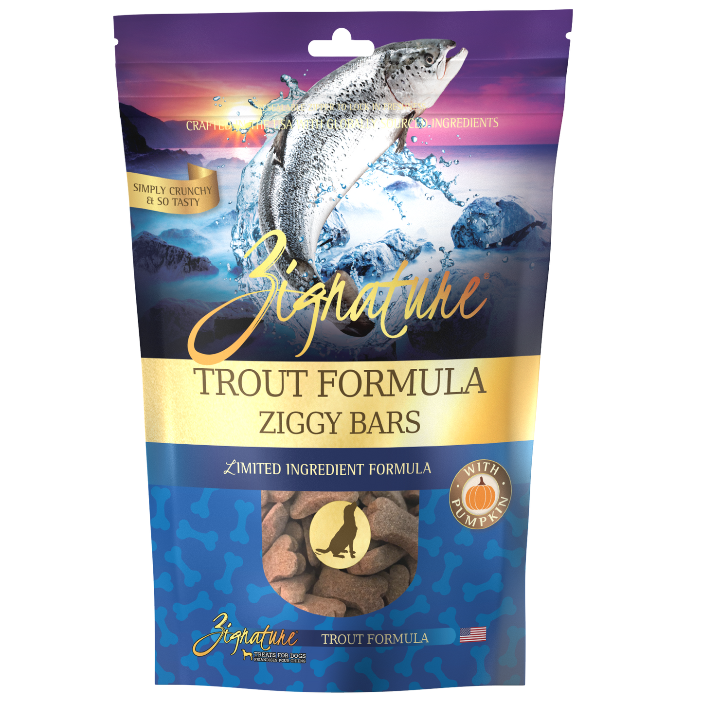 Zignature Trout Formula Biscuit Treats for Dog 12 oz