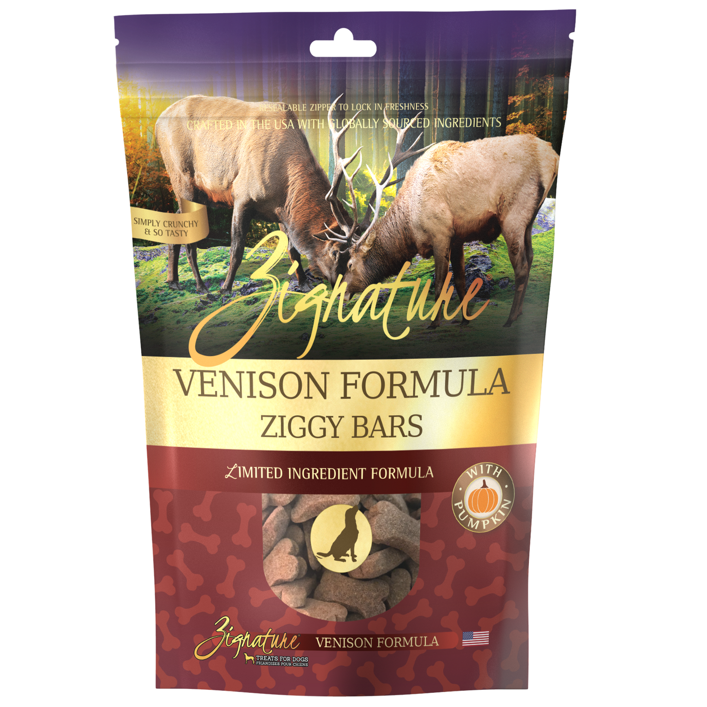 Zignature Venison Formula Biscuit Treats for Dog 12 oz